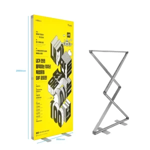 Trade Show Booth Displays Tension Fabric Background Seg Pop Up LED Side Light Foldable Light Box Frame