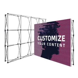 Trade Show Display Pop up Backdrop Display Stand Trade Show Tension Fabric Foldable Advertising Pop up Banner