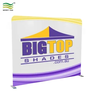 Trade Show Portable Exhibition Aluminum Backdrop Banner Stand with Polyester Flags Banners