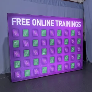 Tradeshow Exhibition Booth Display Rectangle Tension Fabric Backdrop SEG LED Backlit Light Box Aluminum Alloy Frame