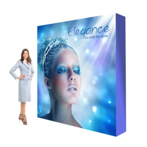 Tradeshow Exhibition Booth Display Tension Fabric Backdrop SEG Pop up LED Light Box Banner