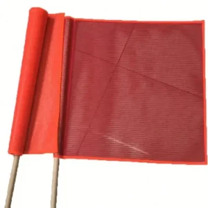 Traffic Highway Hand Held PVC Mesh Fabric Orange Safety Flag