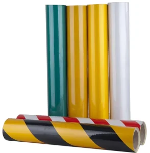 Traffic Signage Anti collision Warning Luminous Film Reflective Tape Self adhesive PVC Prismatic Reflective Sheeting Solid Color
