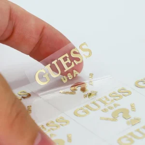 Transfer Stickers Custom Foiled Logo Labels Transparent Gold Foil Silver UV DTF Crystal Sticker