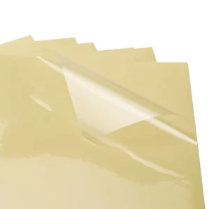 Transparent 120g Yellow Liner Labeling 5c Vinyl Paper Sticker Sheet with Laser Coating
