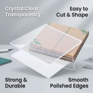 Transparent Acrylic Sheet High Light Transmittance Shatter Resistant Retail Cabinet Museum Advertising Sign Raw Supply Board