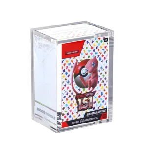Transparent Acrylic Trading Card Collection Protective Display Box 6 Pack Acrylic Booster Bundle Case for Card Storage