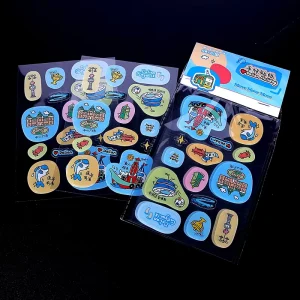 Transparent BOPP Sticker Custom Adhesive Double Transparent PET Cartoon Stickers Adhesive Label Printing Stickers Custom