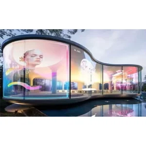 Transparent Glass Film LED Display Adhesive Screen Removable Digital Signage Video Wall Product