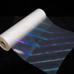 Transparent Glossy BOPP Thermal Holographic Lamination Film 23 25 Microns Craft Packaging Film EVA Hot Melt Glue