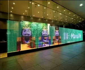 Transparent Holographic Led Film Screen Crystal Clear Flexible Adhesive Display for Glass Window