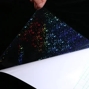 Transparent Holographic PET Film Overlay A4 Self adhesive Permanent BOPP Cold Lamination Film for DIY Sticker
