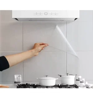 Transparent Kitchen Film Backsplash Self Adhesive Heat Resistant Waterproof Oil Proof PET Film Wall Sticker for Bedroom Exterior