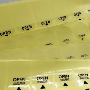 Transparent Sealing Stickers Easy Tear Self Adhesive Labels Partial Adhesive Free PVC Waterproof Round Agriculture Use