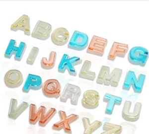 Transparent Silicone Letter Number Mold Heat Resistant Mould for Epoxy Resin Art Creation