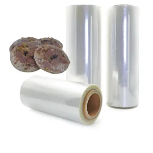 Transparent Soft 19mic Micron Polyolefin POF Food Grade Glossy Casting Heat Center Folded Shrink Wrap Film Roll