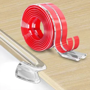 Transparent W Shape Self Adhesive Anti Collision Strips to Prevent Bumps with Back Adhesive for Easy Installation
