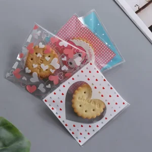 Transparent Waterproof Smell proof Heat Resistant Self adhesive BOPP Packaging Bags for Candy Cookie Photo Frame Custom
