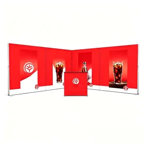 Travel Friendly Suitcase Style SEG Light Box Booth with Tension Fabric Graphic Quick Pop Up for Trade Show Booth