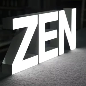 Trimless Metal Channel Letter Face Lit Metal Letter Without Trim Cap for Buildings