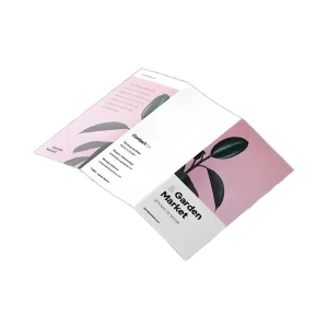 Triple Folded Booklet Customize Leaflet Art Paper Poster Catalogue Printing