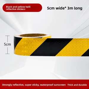 Twill Reflective Geometry Design Garage Floor Sticker Road Traffic Safety Nighttime Anti-Collision Warning Strip