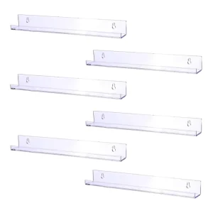 U Modern Picture Ledge Toy Display Storage Rack Wall Mounted Vinyl Record Book Floating Acrylic Organizer Shelf