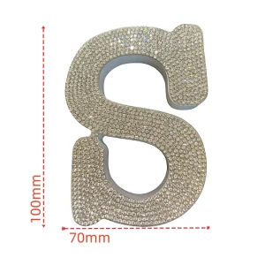 USA 3D Crystal Diamond Wooden Letter for Office Wedding Party Decor Sparkling DIY Decoration Supplies
