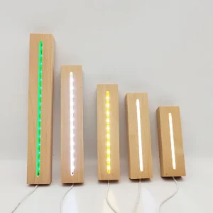 USB Powered 3D Acrylic Plexiglass Epoxy Resin Letter Lamp Warm Bedside Night Lights Display Stand Holder LED Base for Home Use