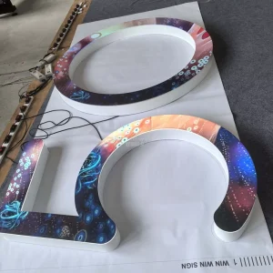 UV Acrylic Face RGB Chasing LED Letters Stainless Steel Storefront Signage