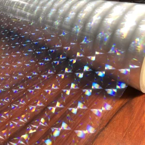 UV Cast & Cure Holographic Prismatic Patterned Transparent Decorative Film