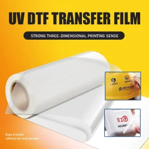 UV Crystal Heat Transfer PET Film for UV DTF Printer and Clothing Sticker Labels