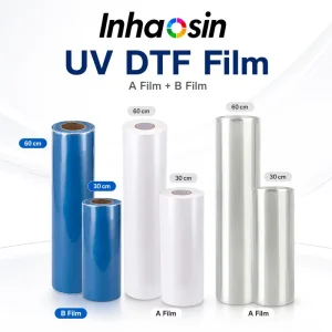UV DTF AB Film for Acrylic Metal Plastic Ceramic Product Decoration 60cm UV DTF Film Roll for Crystal Label Printing Machine