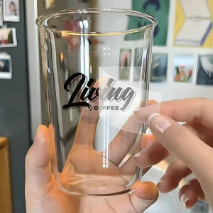 UV DTF Crystal Transfer Label Custom Logo Sticker Tear off Film Leave text Decal For Coffee Cups & Branding