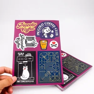 UV Printed Business Logo Waterproof Self Adhesive Die Cut PVC Vinyl Sticker Sheet Custom Kiss Cut Sticker Sheets