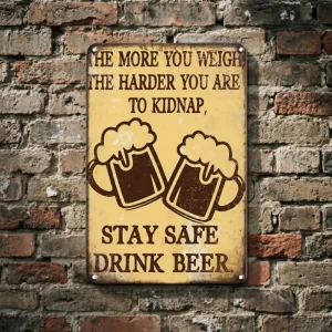 UV Printed Metal Plate Vintage Wall Sign Pin up Advertising Plaque Decor Custom Beer Poster Retro Tin Sign