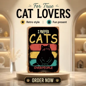 UV Printed Tin Signs 20x30cm for Themed Animal & Letters Decorative Tin Plate Metal Poster for Wall Hanging Home Decor