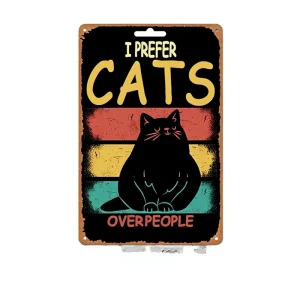 UV Printed Tin Signs 20x30cm for Themed Animal & Letters Decorative Tin Plate Metal Poster for Wall Hanging Home Decor