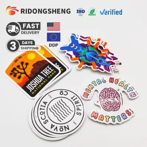 UV Resist Tear Resistant Waterproof Durable White Vinyl PVC Self Adhesive Glossy Matte Custom Logo Sticker Decal For Promotion