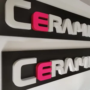 UV Resistance Epoxy Resin Signage Advertising LED Letter Logo 3D Black White LED Channel Letters Signs Outdoor