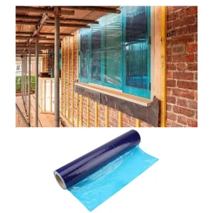 UV Resistance PE Window Glass Protection Film for Construction Dust Proof