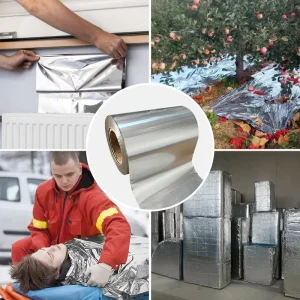 UV Resistant Multi Layer PE PP PET Plastic Laminated Aluminium Foil Metalized Mylar for Insulation Material Reflective Surface
