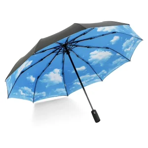 UV Sun Umbrella Folding Umbrella with Logo Parasol Whimsical Umbrella for Women and Men for the Rain