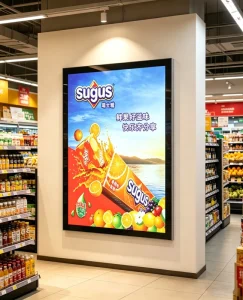 Ultra Slim LED Light Box Rectangle Magnetic Wall Mounted LED Sign
