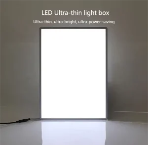 Ultra Slim Tempered Glass LED Frame A3 Bright Slim Poster Frame Aluminum Led Advertising Sign Light Box