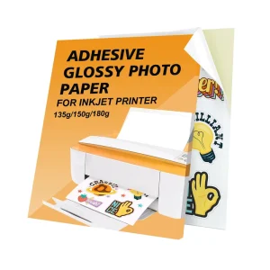 Ultra Smooth Finish Inkjet A4 Self Adhesive Photo Paper High Glossy 90 115 135 GSM Single Sided Photo Sticker Paper for Label
