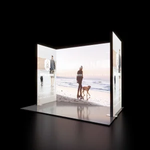 Ultra Thin 10ftX10ft 3X3M LED Light Box Booth Trade Show Equipment Customizable Color Dimensions Durable Aluminum Construction