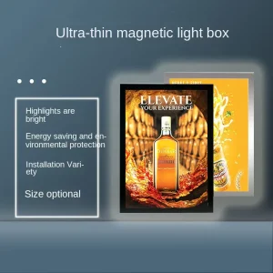 Ultra Thin 1cm LED Billboard High Definition Poster Light Box Aluminum Alloy Frame Outdoor Advertising