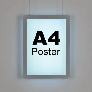 Ultra-Thin Advertising Light Boxes A4 Dual Sided Signages Magnetic Slim Frame Poster LED Light Box