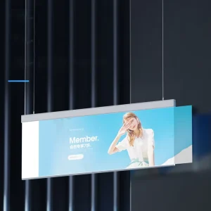 Ultra Thin Aluminum Frame High Transparency LED Light Box 2 Sided Dimmable Hanging Installation Indoor Outdoor Use